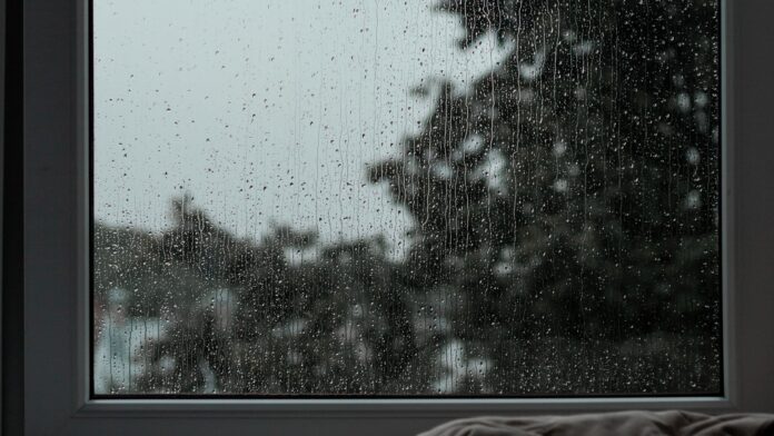 A quiet window with a tree outside